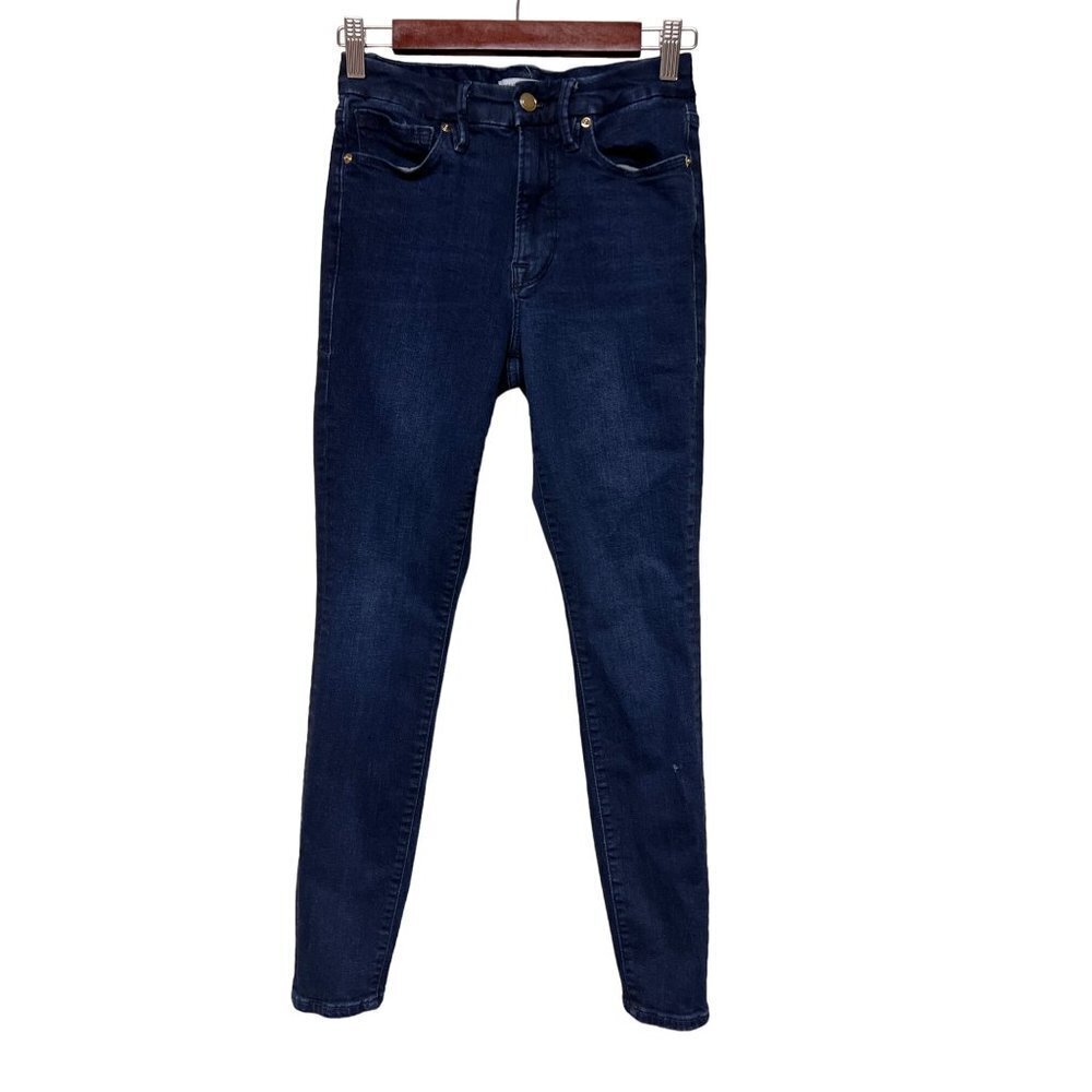 Good American Skinny High Rise Stretch Denim Blue Jeans Women's Size 4